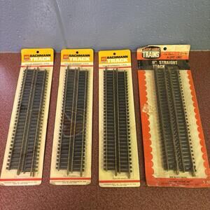 9" Straight Track Bachman 1511 Life-Like T 600 4 Tracks 4 Pkgs  New Old Stock